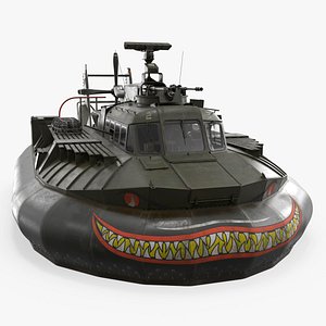 3D PACV Patrol Air Cushion Vehicle with Armament model