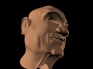 old mans head 3d ma