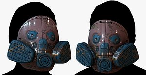 3D 3D Gas mask respirator scifi futuristic model