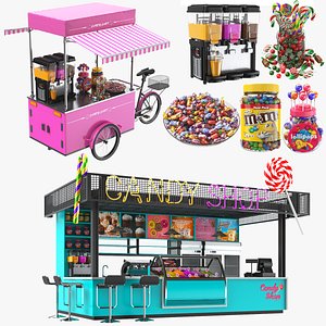 Two Detailed Candy Stands