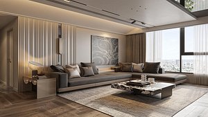 3D Stone  Light - Living room kitchen - Sneechvn - MAX 2017