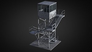 watch tower military 3d max