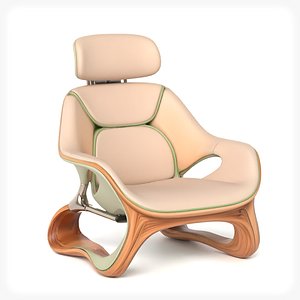 Designer Futuristic Lounge Chair 3D model