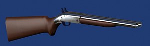 3d double barrel shotgun model
