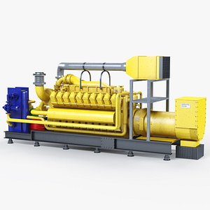 3D industrial engine model