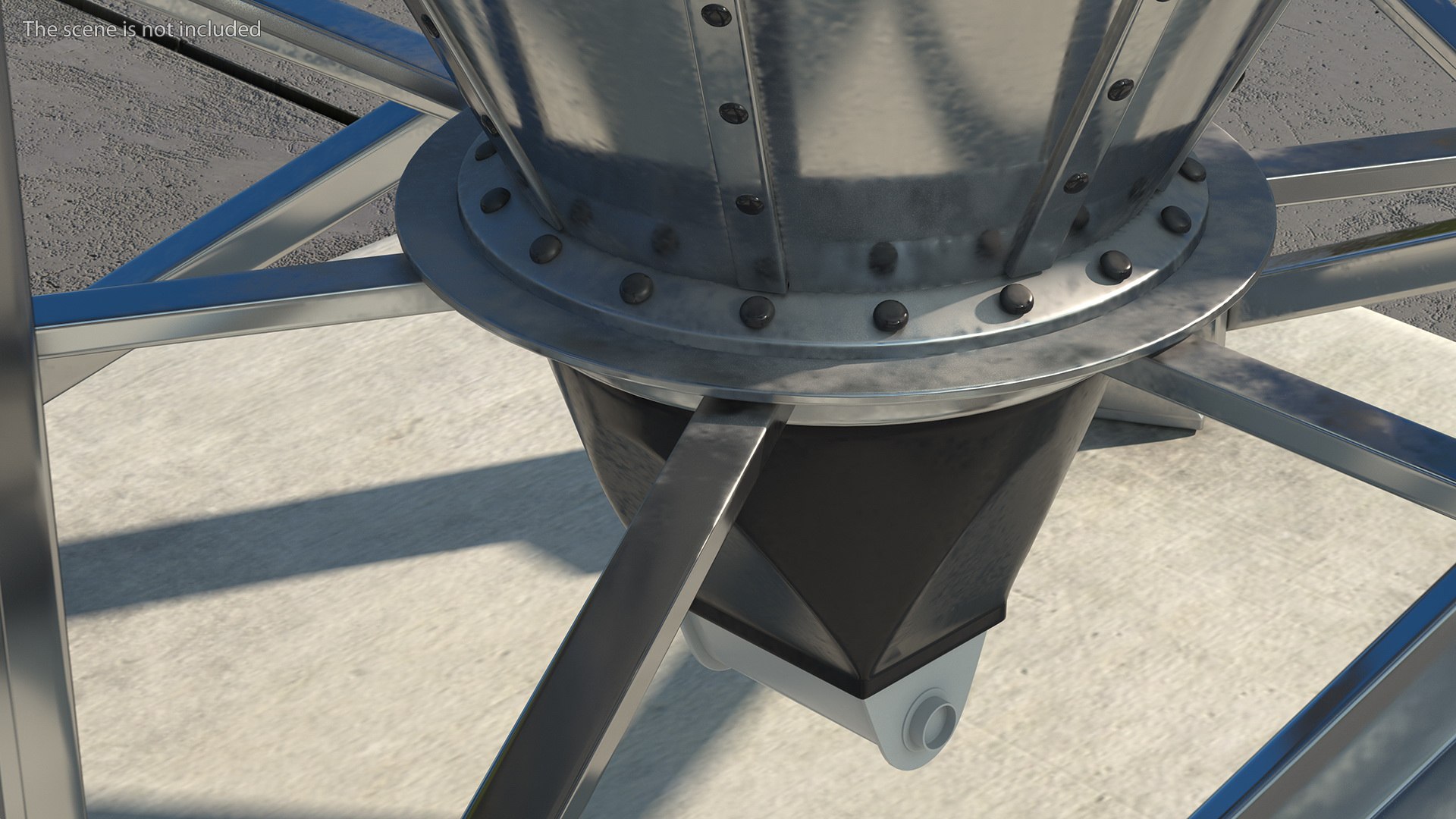 Galvanized Feed Storage Bin 3D model TurboSquid 1808593