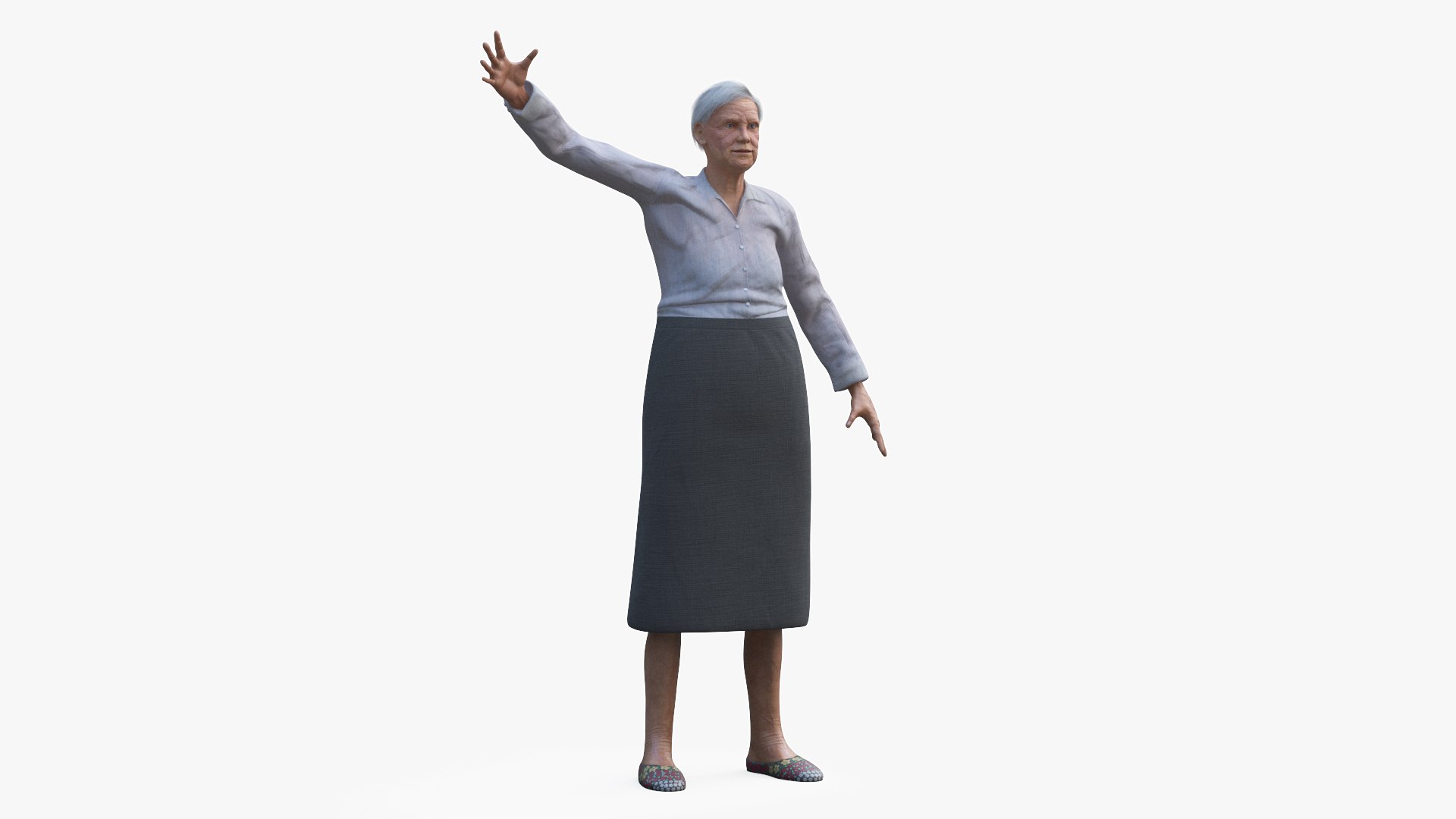 Older Woman Rigged For Maya Model - TurboSquid 2359139