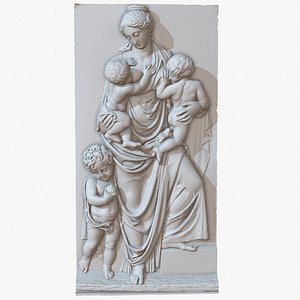 sculpture mother bas relief 3D model