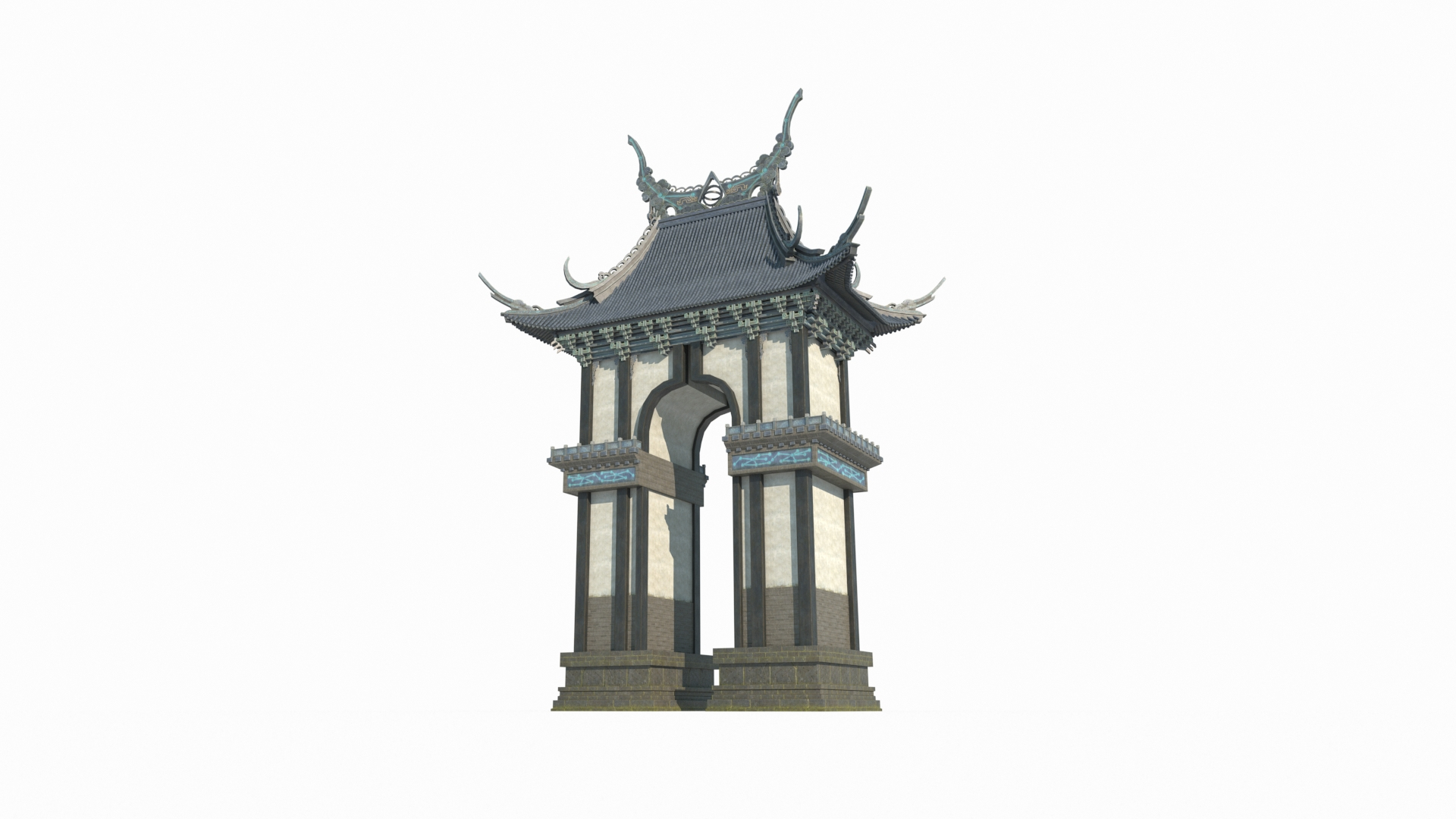 Ancient Asian Architecture Immortal Gate 3D Model - TurboSquid 2144387