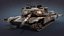 3D Destroyed tank M1A1 Abrams