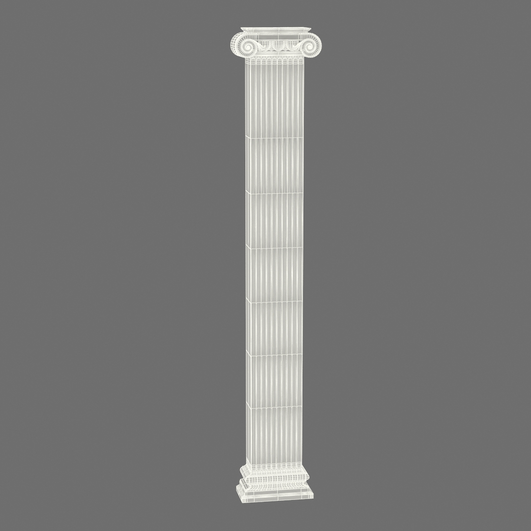 Pilaster Ionic Greco Roman 3d 3ds