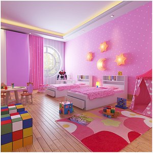 3D Girl Bedroom