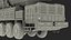 Hwasong-15 Transporter Erector Vehicle with Intercontinental Ballistic Missile Clean Rigged