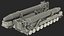 Hwasong-15 Transporter Erector Vehicle with Intercontinental Ballistic Missile Clean Rigged
