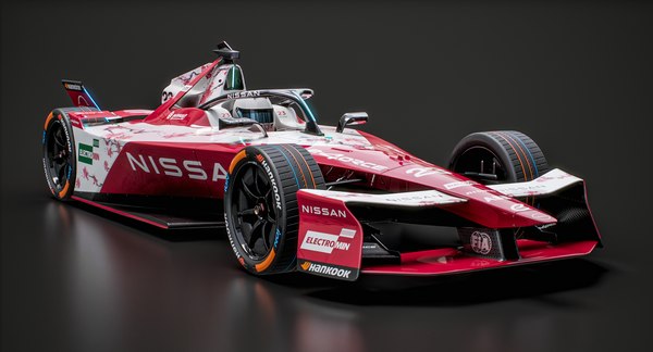 日産フォーミュラEチーム2025 Gen3レースカー3Dモデル