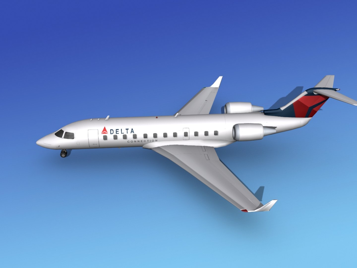 3d model bombardier crj200 canadair