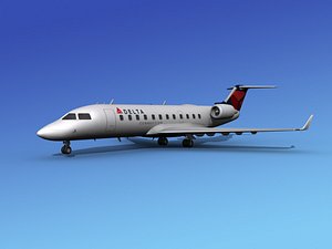 3d model bombardier crj200 canadair