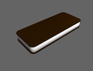 3d model ice cream sandwich