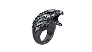 Eagle Head Statement Ring