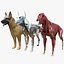 Dog Canine Complete Anatomy 3D Model Skeletal Muscular  Nervous System