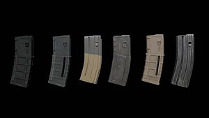 M4 Magazines Pack model