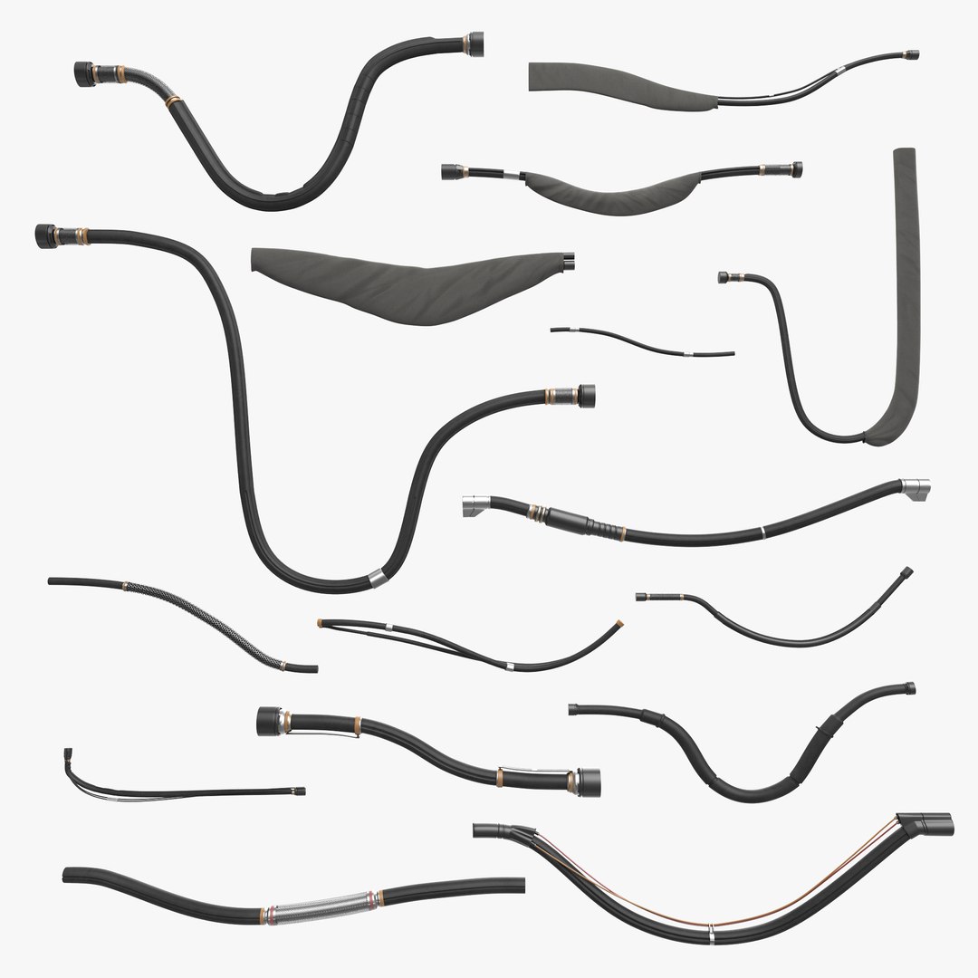 Industrial Cables Set 2 3D model preview