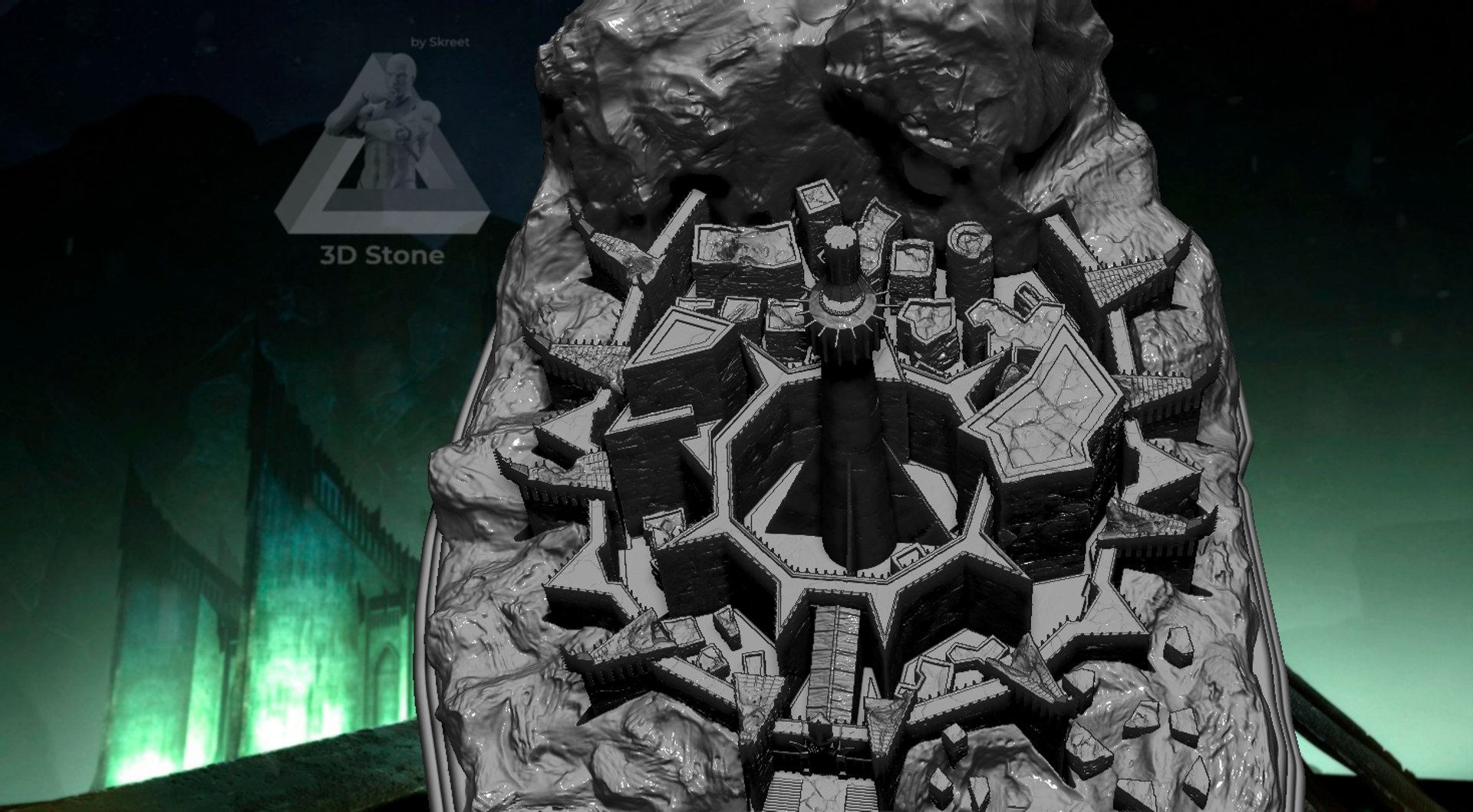 3D Lamp Minas Morgul Fortress Lord Of The Rings Model - TurboSquid 2245672