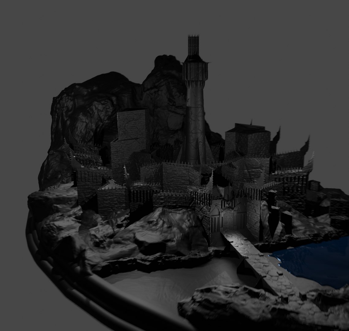 3D Lamp Minas Morgul Fortress Lord Of The Rings Model - TurboSquid 2245672