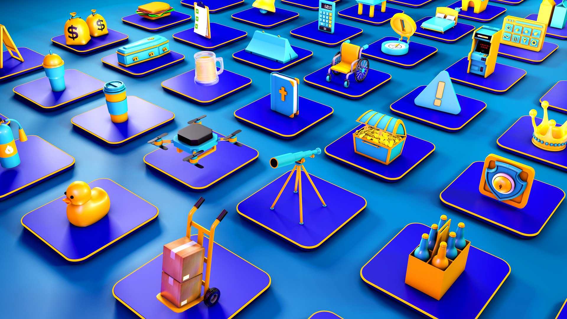 Collection Icon Pack Vol 2 3D Model Model - TurboSquid 1986867