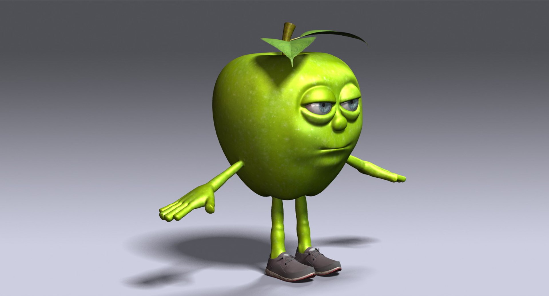 Apple Cartoon Character 1 Model - TurboSquid 1294331