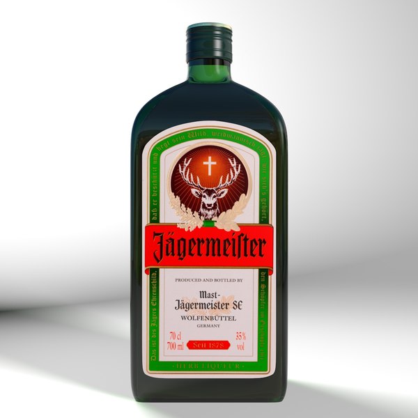 modelo 3d botella de jagermeister - TurboSquid 1411578