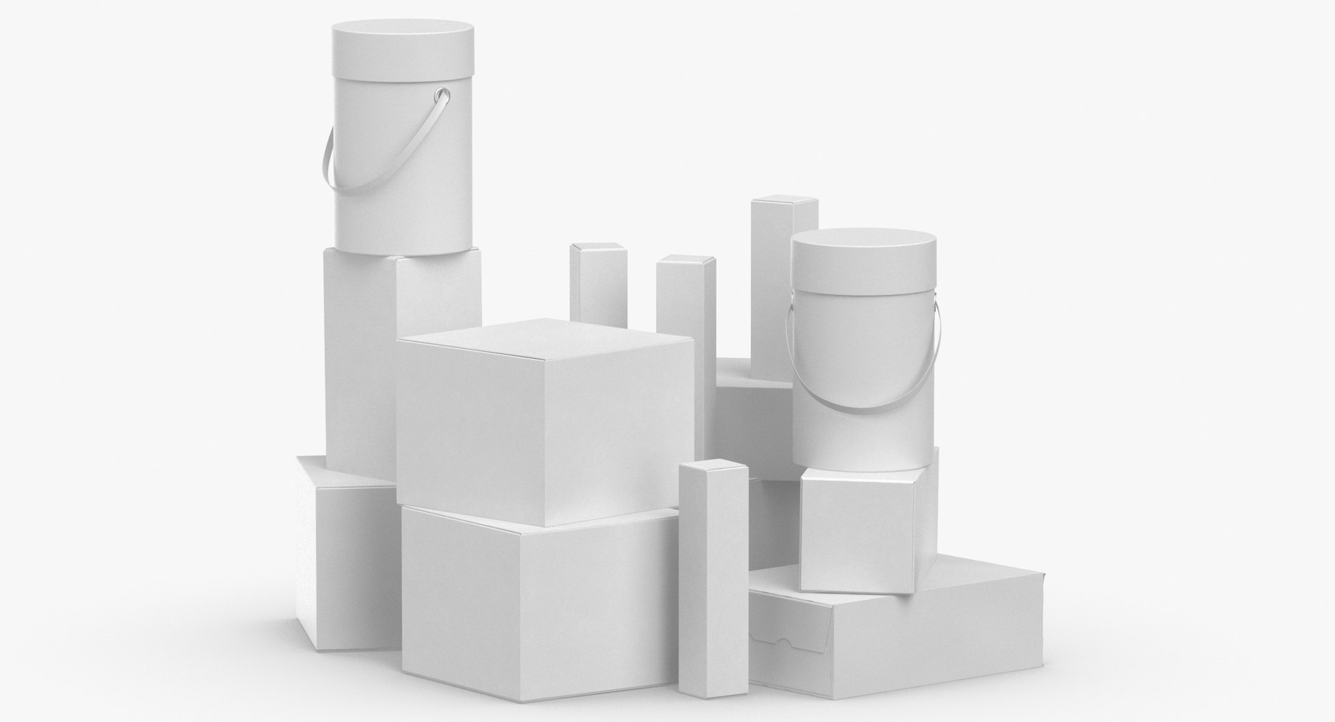 Cardboard Box Set 01 Model - TurboSquid 1597219