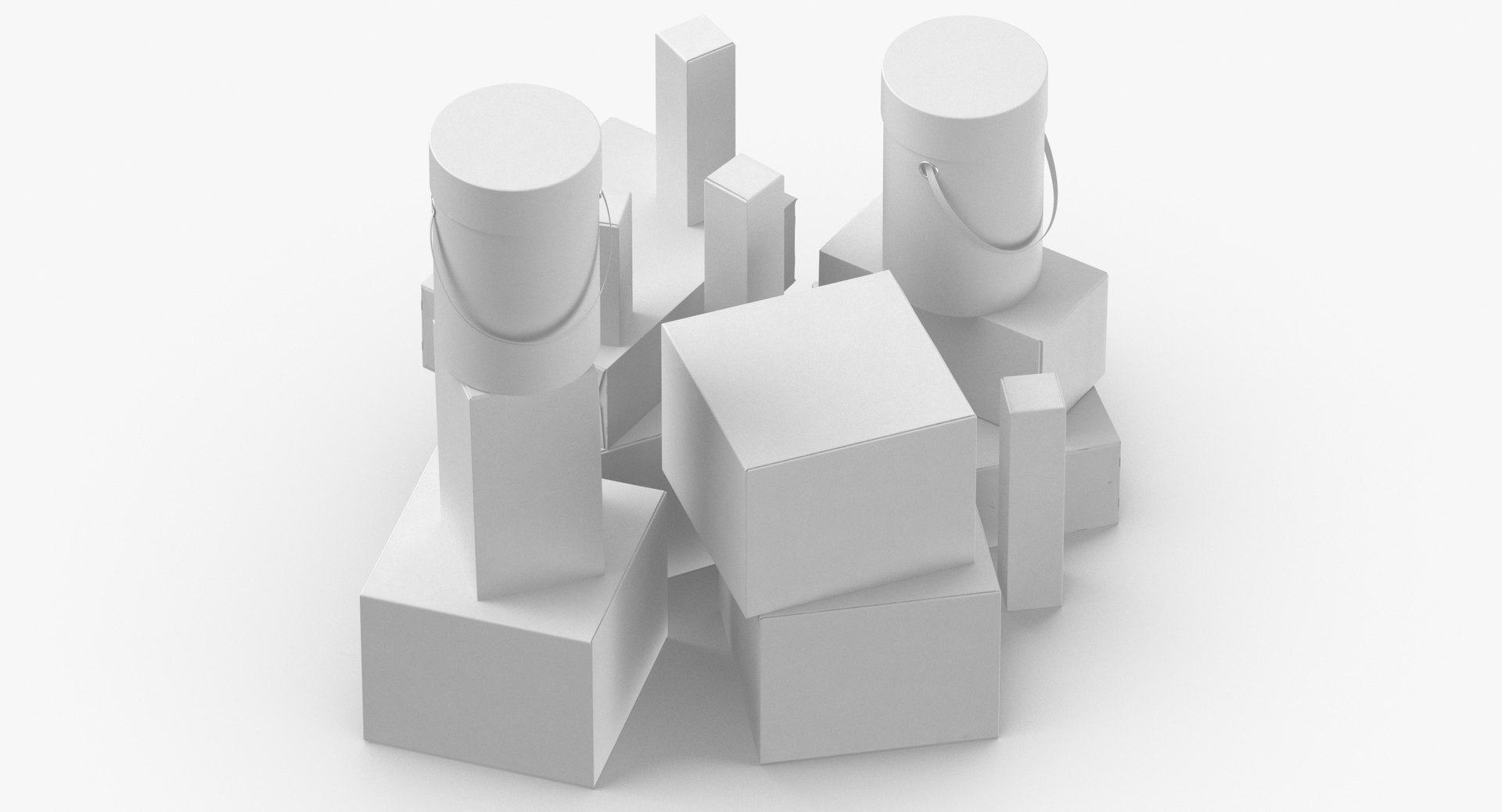 Cardboard Box Set 01 Model - TurboSquid 1597219