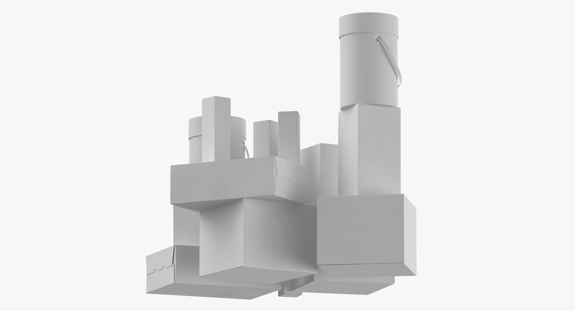 Cardboard Box Set 01 Model - TurboSquid 1597219