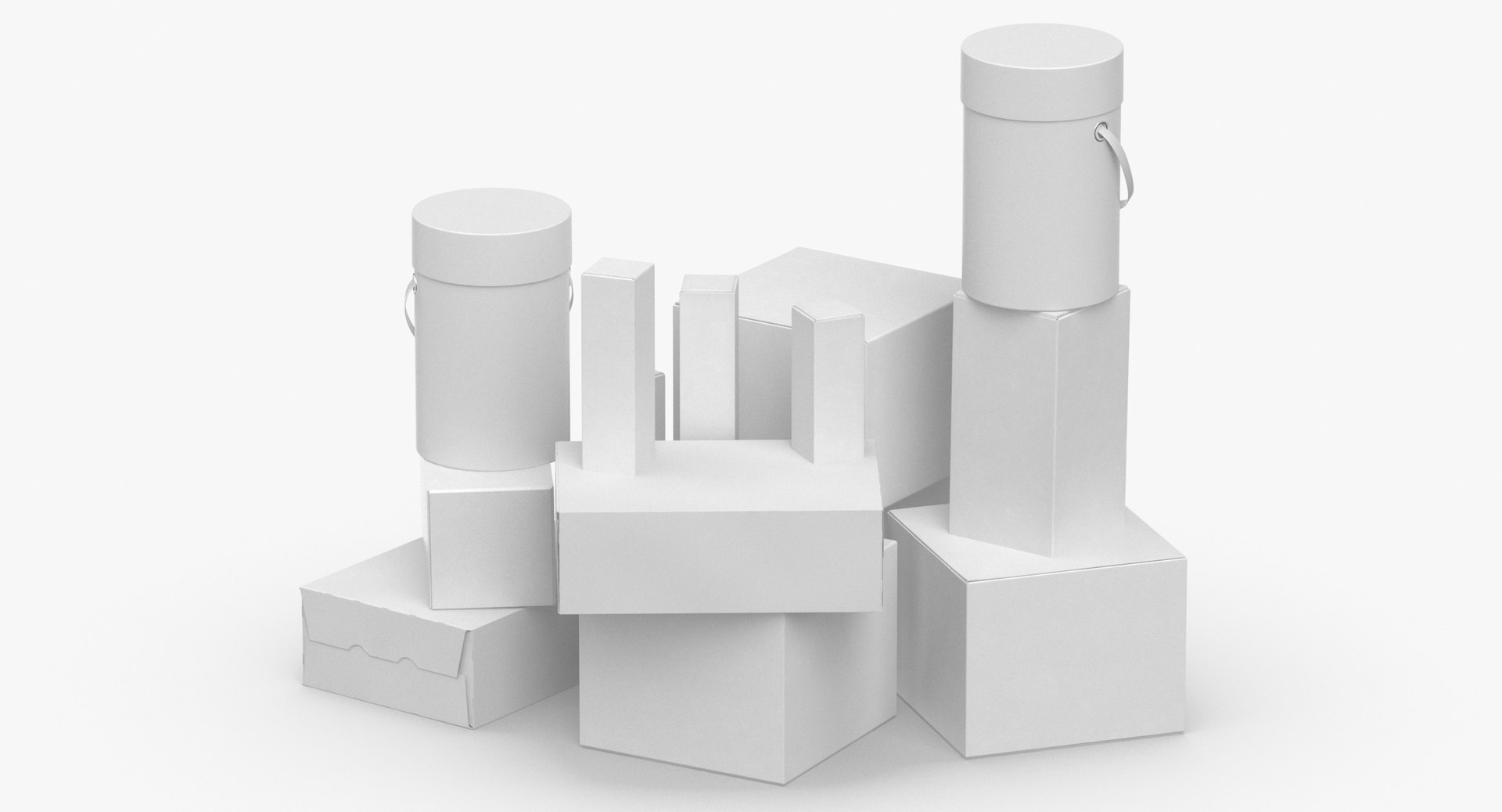Cardboard Box Set 01 Model - TurboSquid 1597219