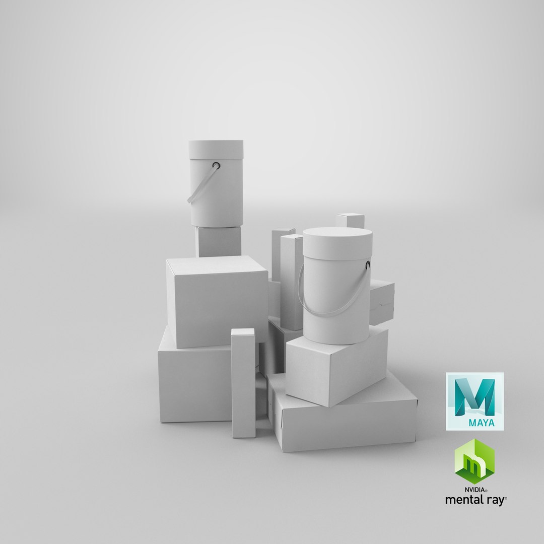 Cardboard Box Set 01 Model - TurboSquid 1597219