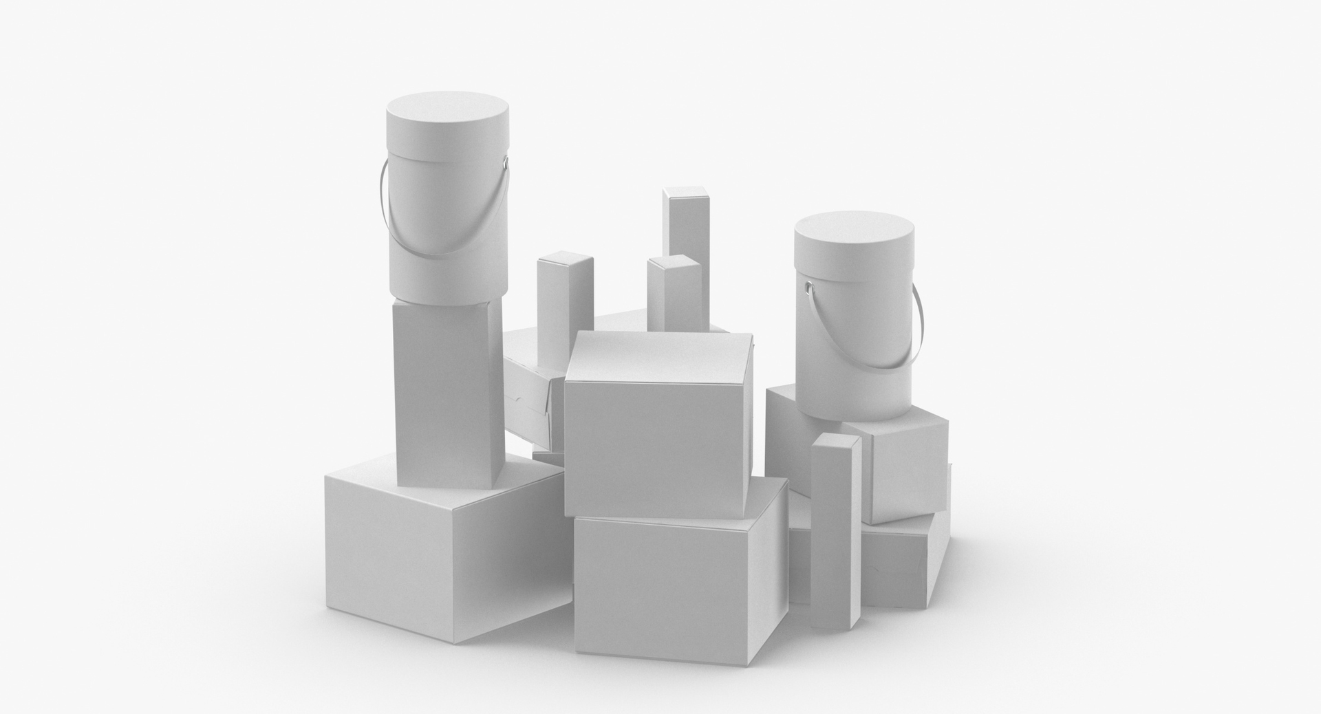 Cardboard Box Set 01 Model - TurboSquid 1597219