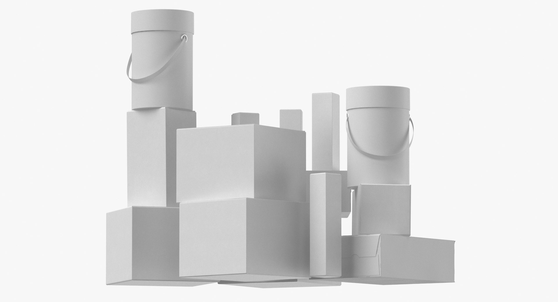 Cardboard Box Set 01 Model - TurboSquid 1597219
