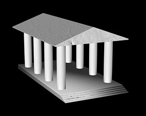 greek temple 3d model