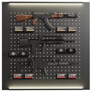 3D model Store Show Case 12 Gun Store 3