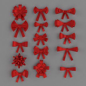 ribbon bows 3D model