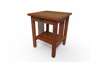 3D model mission style night stand