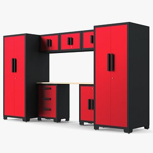 Garage Cabinet Red