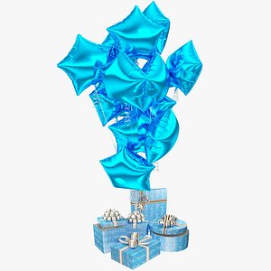 Gifts with Balloons Collection V7 3D