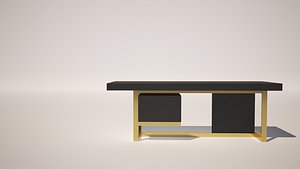 Modern Office Desk 3D Model Low-poly 3D model