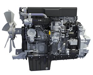 truck engine 3D
