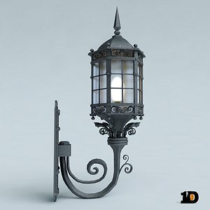 3ds max old lamppost street