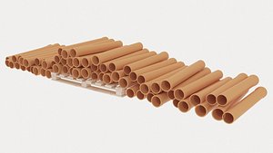 3D model pipe pile pallet 1