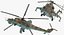 Helicóptero Russo Mil Mi-24 Hind Modelo 3D