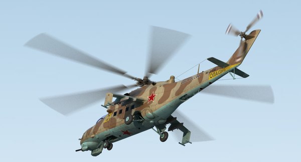 russian helicopter mil mi-24 hind 3ds